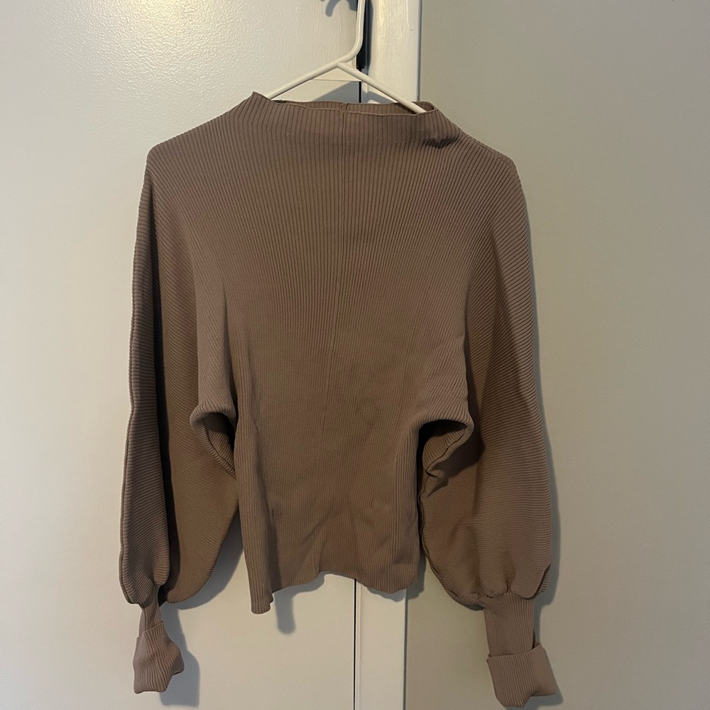 Petal & Pup Beige Cowl Neck Sweater